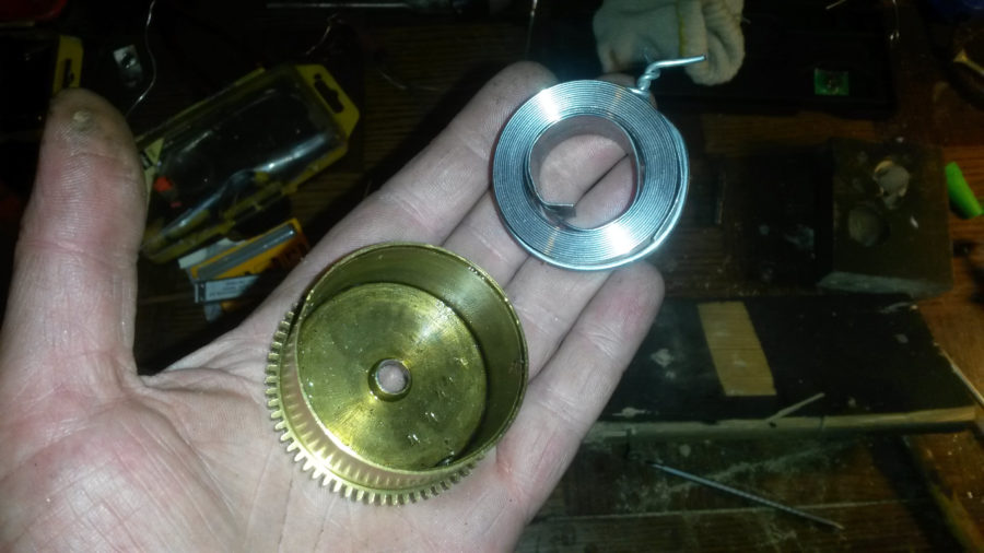 Replacing a broken mainspring in a mantle clock Braintree Clock Repairs